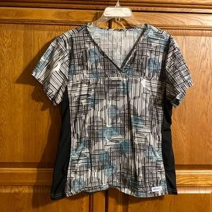 Cherry Scrub Top. Good condition.